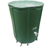 Royal Gardineer Réservoir d'eau pliable avec couvercle 500L 620GSM PVC Raccord tuyau (collecteur de pluie, tonneau de jardin, tuyau d'arrosage)