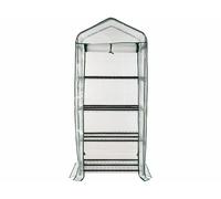Royal Gardineer Serre en film 4 étages avec porte enroulable - transparent blanc