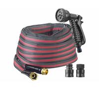 Royal Gardineer Tuyau d'arrosage avec gaine textile résistante et pulvérisateur - 30 m