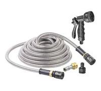 Royal Gardineer Tuyau d'arrosage extensible en acier avec pistolet 7 jets – 10 à 15 m