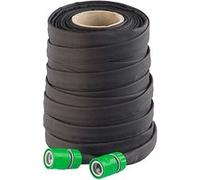 Royal Gardineer Tuyau d'arrosage poreux plat avec raccords et valve d'arrêt, 50 m