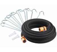 Royal Gardineer Tuyau d'irrigation poreux avec raccords et 12 crochets de fixation