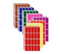 Royal Green Rectangle Code Couleur Stickers 4 cm x 1,9 cm Rectangle Etiquette en 8 Couleurs Assorties Nom Etiquettes Colorées Pour Enfants (40 mm X 19 mm) 640 Lot