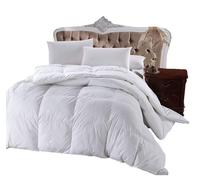 Royal Hotel Couette Alternative en Duvet d'oie à 300 Fils au Pouce carré, Couette surremplie, Insert de Couette 100 % Coton - 750 FP - 2835 g - Blanc uni, très Grand lit surdimensionné