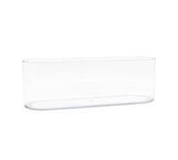 Royal Imports Vase à Fleurs Ovale en Acrylique - Centre de Table décoratif pour la Maison ou Le Mariage - Plastique incassable - 10,2 x 30,5 cm - Court et Arrondi - Transparent