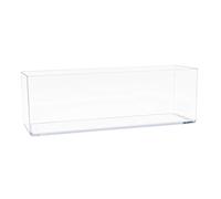 Royal Imports Vase à Fleurs rectangulaire en Acrylique - Centre de Table décoratif pour la Maison ou Le Mariage - Plastique incassable - 10,2 x 30,5 cm - Carré Bas - Transparent