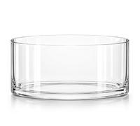 Royal Imports Vase en Verre décoratif pour la Maison ou Le Mariage - Forme cylindrique, 10,2 cm de Haut, Ouverture de 20,3 cm, Transparent