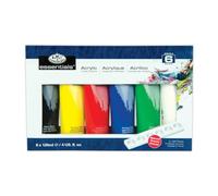 Royal & Langnickel ACR120-6 Assortiment de 6 Tubes de peinture acrylique 6 x 120 ml