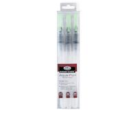Royal & Langnickel Essentials Aqua-Flo Lot de 3 stylos pinceaux rechargeables en plastique