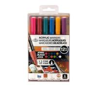 Royal & Langnickel Lot de 12 marqueurs de peinture acrylique 1,2 mm