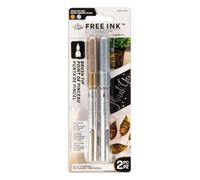 Royal & Langnickel Marqueurs pinceaux acryliques FREE INK™ - Or et argent