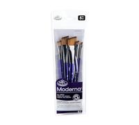 Royal & Langnickel Moderna Lot de 5 pinceaux angulaires pour Tous Supports de Peinture