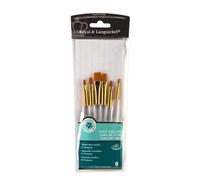 Royal & Langnickel RSET-9159 Set de pinceaux ombreurs Taklon Or 6 pièces