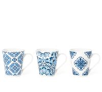 Royal Norfolk Marinella Lot de 12 tasses en porcelaine, conique, 310 cc