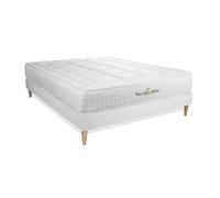Royal Palace Bedding Ensemble Matelas à mémoire de Forme Maxi épaisseur Balmoral 200x200 sommier KIT Blanc | Epaisseur : 24 cm | Confort : Ferme