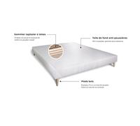 Royal palace bedding Sommier tapissier 140x200 - Blanc
