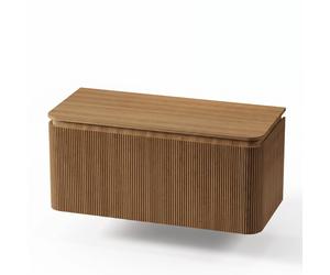 Royal Plaza Terra Edge Ensemble meuble de salle de bains - 100x45.5x46cm - plan de toilette - 2 tiroirs - sandwood (chêne clair) SW1449112/SW1418400