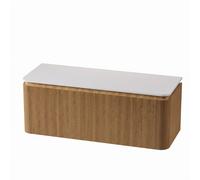 Royal Plaza Terra Edge Ensemble meuble de salle de bains - 120x44.7x46cm - plan de toilette en solid surface blanc mat - 2 tiroirs - sandwood (chêne clair) SW1449114/SW1174121