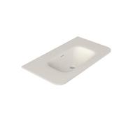 Royal Plaza Terra Vasque pour meuble - 101x46x1.2cm - 1 vasque - sans trou de robinet - solid surface - coins arrondis - blanc mat SW1418388