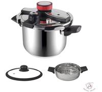 Royal Swiss® Autocuiseur et couscoussier 2 en 1 - 10 L - 26 cm- Inox - Fermeture à clips - Tous feux + induction - Cocotte minute
