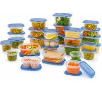 ROYAL SWISS® Lot de 104 boîtes hermétiques avec couvercles - Sans BPA - Passe au lave-vaisselle, micro-ondes, congélateur et réfrigérateur, boîtes de rangement empilable pour la cuisine et la