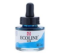 Royal Talens Encre aquarelle Ecoline 11255781 – Pot à pipette 30 ml Bleu ciel Cyan