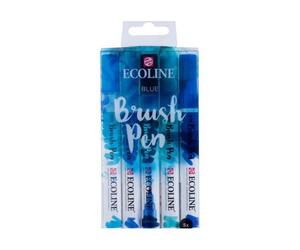 Royal Talens Feutre Aquarelle Coups De Pinceau Avec La Pointe Ecoline Kit (5ks) Nuances De Bleu, Non-Permanent, Marqueurs, Marqueurs, Art Fournitures