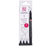 ROYAL TALENS Feutre Pigment Fineliner Medium, set de 3, noir