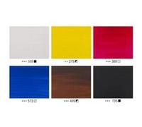 Royal Talens Amsterdam – Peinture acrylique – Set 6x20 ml (Primaires+Noir+Blanc+Terre d'ombre)