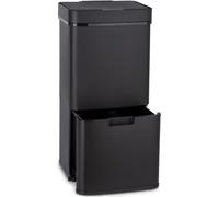 Royal Trash Matte black Poubelle à capteur 72 L acier inoxydable noir mat