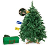 Royal Trees Sapin de Noël artificiel 150cm - Pin sylvestre artificiel, arbre de Noël dense avec 355 pointes, petit arbre de pin réaliste incluant un support en bois stable et un sac de rangement