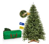 Royal Trees Sapin de Noël artificiel 240 cm - Épicéa scandinave artificiel avec 1088 pointes, grand sapin réaliste avec support en bois solide et sac de rangement