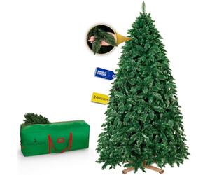 Royal Trees Sapin de Noël artificiel 240cm - Pin sylvestre artificiel, sapin de Noël réaliste avec 1084 pointes, grand pin dense incl. support en bois stable et sac de rangement pratique