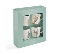 Royal Worcester Wrendale Deigns Zoo-olgy Lot de 4 grandes tasses en céramique 0,4 l