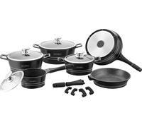 Royalty Line Black 14-Piece Pot Set,
