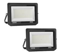 Royana Projecteur Extérieur LED 2x 500W 50000LM 6000K Blanc Froid IP65 Imperméable Spot de Sécurité pour Jardin, Cour, Terrasse, Square, Usine