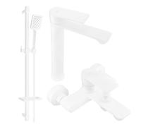 Royo DQ62 Mélangeur lavabo et baignoire avec accessoires, blanc (72213DQ62-20)