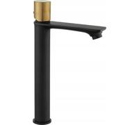 Mexen Royo One robinet de lavabo haut, noir/doré - 72211-75 4612 5907709112766
