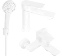 Royo R05 Mélangeur lavabo et baignoire avec accessoires, blanc (72203R05-20)