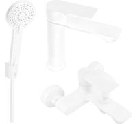 Royo R40 Mélangeur lavabo et baignoire avec accessoires, blanc (72203R40-20)