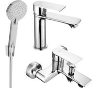 Royo R40 Mélangeur lavabo et baignoire avec accessoires, chrome (72203R40-00)
