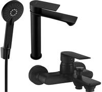 Royo R40 Mélangeur lavabo et baignoire avec accessoires, noir (72213R40-70)