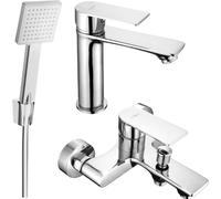 Royo R45 Mélangeur lavabo et baignoire avec accessoires, chrome (72203R45-00)