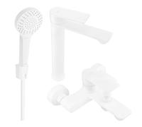 Royo R62 Mélangeur lavabo et baignoire avec accessoires, blanc (72213R62-20)