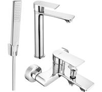 Royo R72 Mélangeur lavabo et baignoire avec accessoires, chrome (72213R72-00)