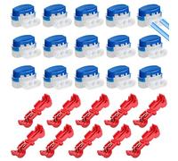 Royouzi Lot de 30 bornes de raccordement pour robot tondeuse, | 20 connecteurs de câble avec 10 bornes de raccordement étanches, accessoires pour robot tondeuse Gardena