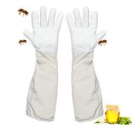 Roysmart Gants d'apiculteur en cuir de chèvre - Gants de protection longs - Accessoires d'apiculture