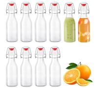 Roysmart Lot De 6 Bouteilles En Verre De 250 Ml Avec Bouchon À Étrier Pour Huile, Vinaigre, Jus Et Limonade