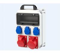 PCE Commutateur 90EKO001 – ECOLINE distributeur portable 32A/5P 16A/5P 3GS Plastique