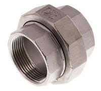 Rp 1 1/2'' Acier inoxydable Mamelon double 3-pièces avec joint conique 16 Bar